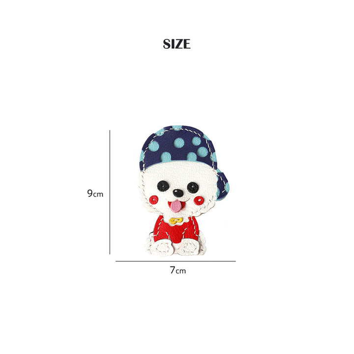 DIY Handmade Bichon Keychain Size