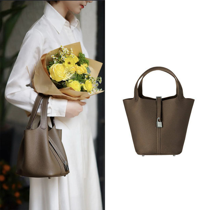 POPSEWING® Full Grain Leather New Lock Tote Bag - Advanced Kits