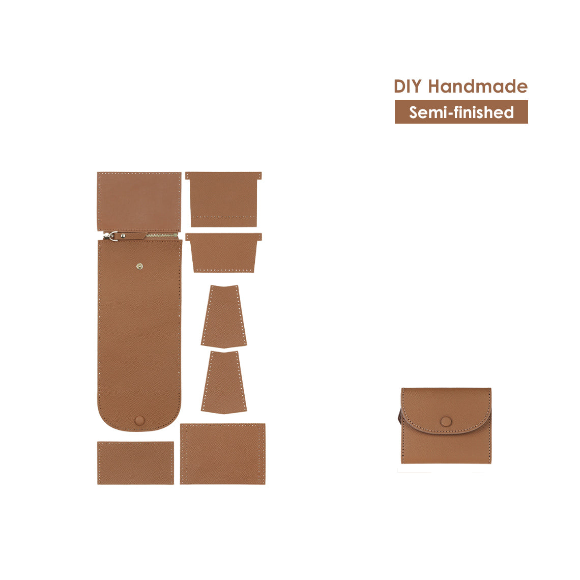 Compact Purse DIY Leather Kits DIY Wallet Making Kits POPSEWING®