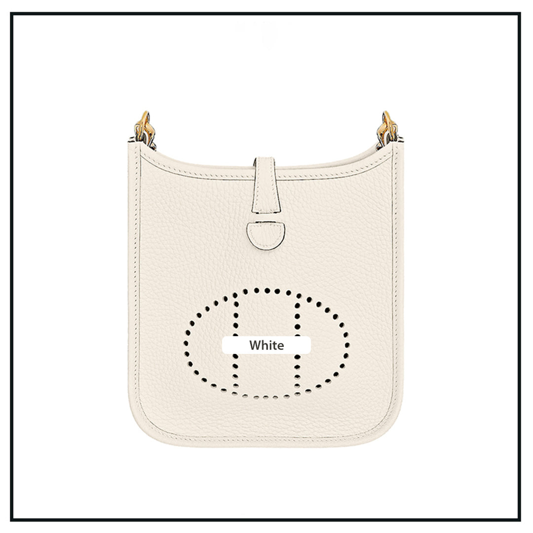 White Evelyne Bag | DIY Hermes Bag Leather Kit - Mini Size | POPSEWING®