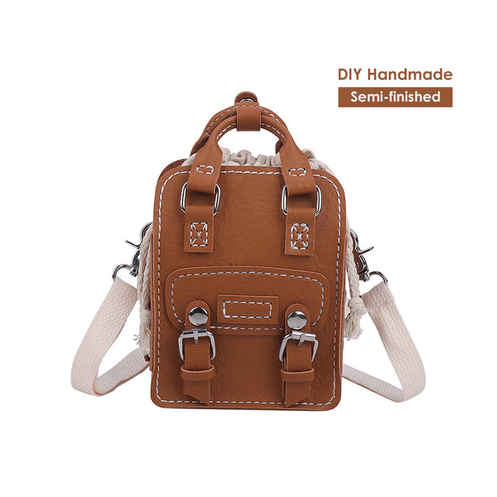 Vegan Messenger Bag Diy Leather Messenger Bag Kit Small Crossbody Messenger Bag | POPSEWING™