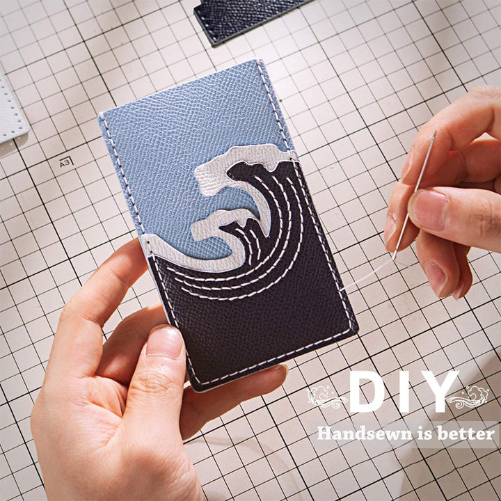 DIY Leather Card Holder Kit | Leather Slim Card Holder Wallet for Men and Women | POPSEWING™ DIY Leather Kit