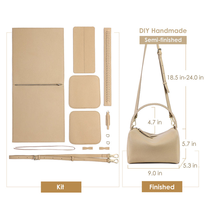 POPSEWING™トップグレインレザーデザインピローバッグDIYキット