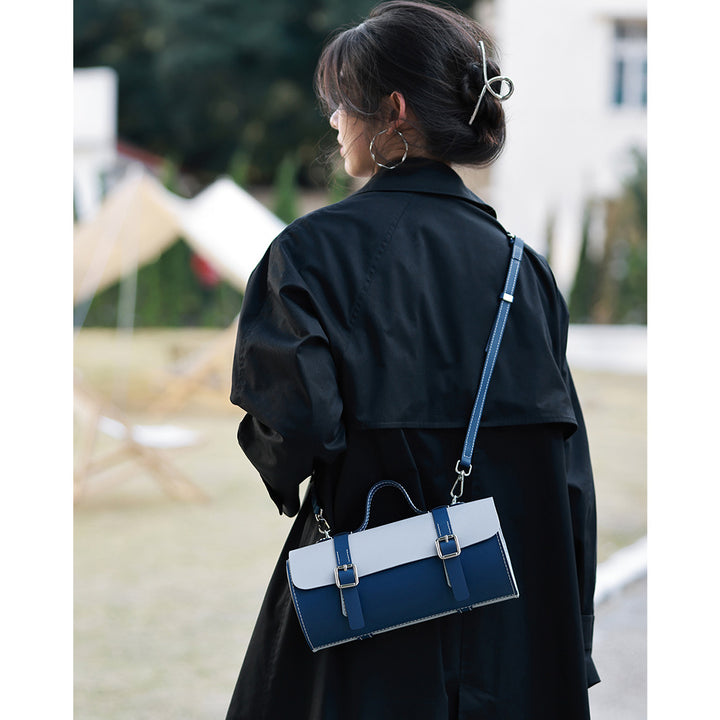 POPSEWING™レザーラウンドサッチェルトップハンドルバッグDIYキット
