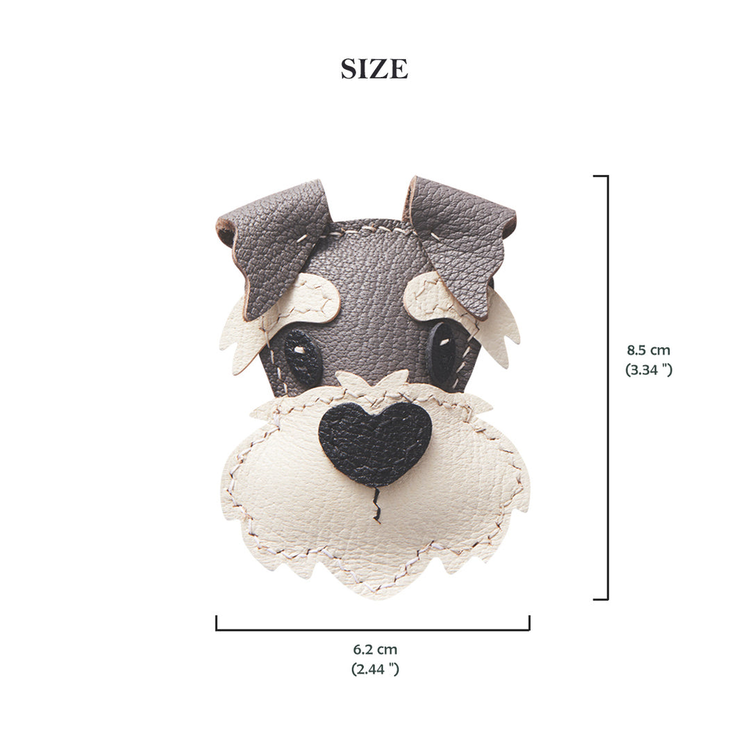 DIY Leathercrafts Handmade Schnauzer Dog Keychain Size | Cute Dog Keychains Unique Gifts - POPSEWING™