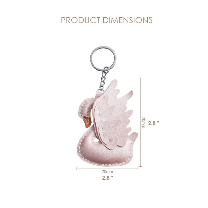 Lambskin Swan Keychain Bag Charm Size - POPSEWING™