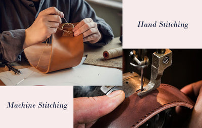 手縫いVS機械縫い革工芸品