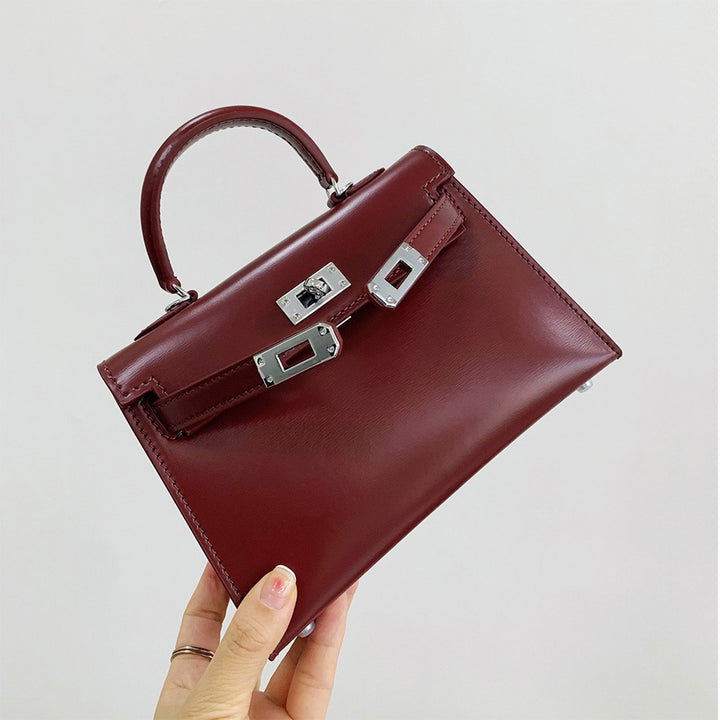 Top Grain Leather Inspired Mini Sellier Kelli Bag