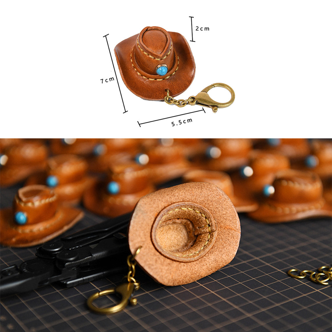 Mini Cowboy Hat Keychain Size - POPSEWING®