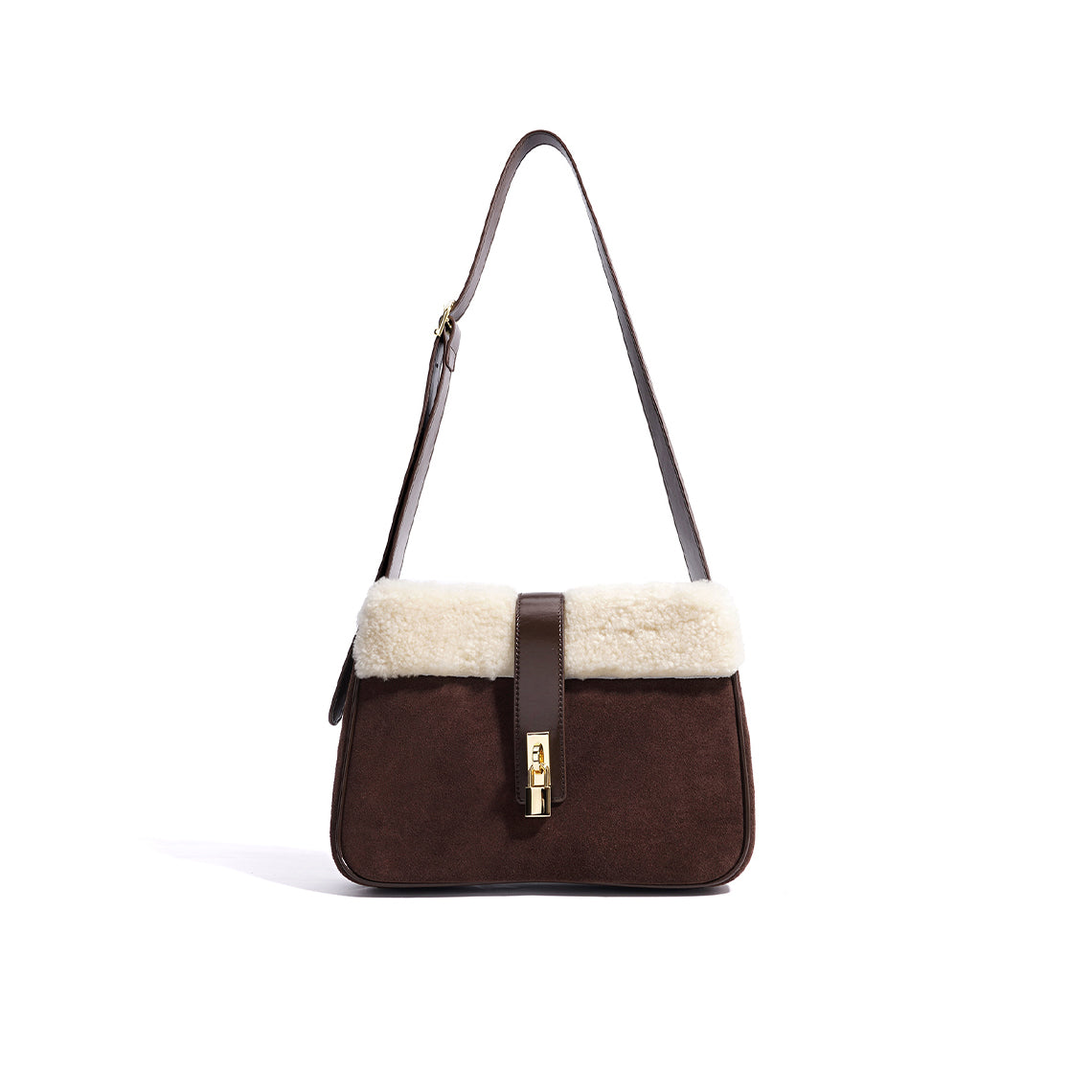 Leather Fluffy Crossbody Bag for Women