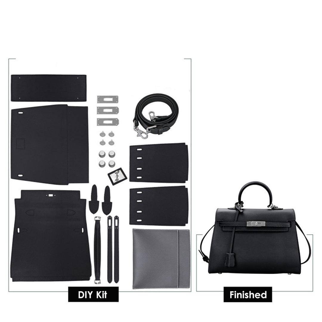 POPSEWING® Top Grain Leather Large Kelli Bag DIY Kit