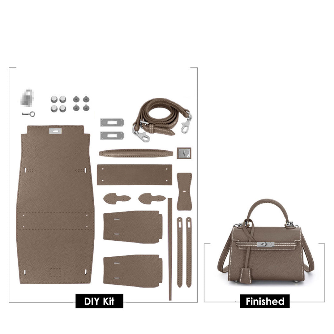 POPSEWING® Top Grain Leather Large Kelli Bag DIY Kit