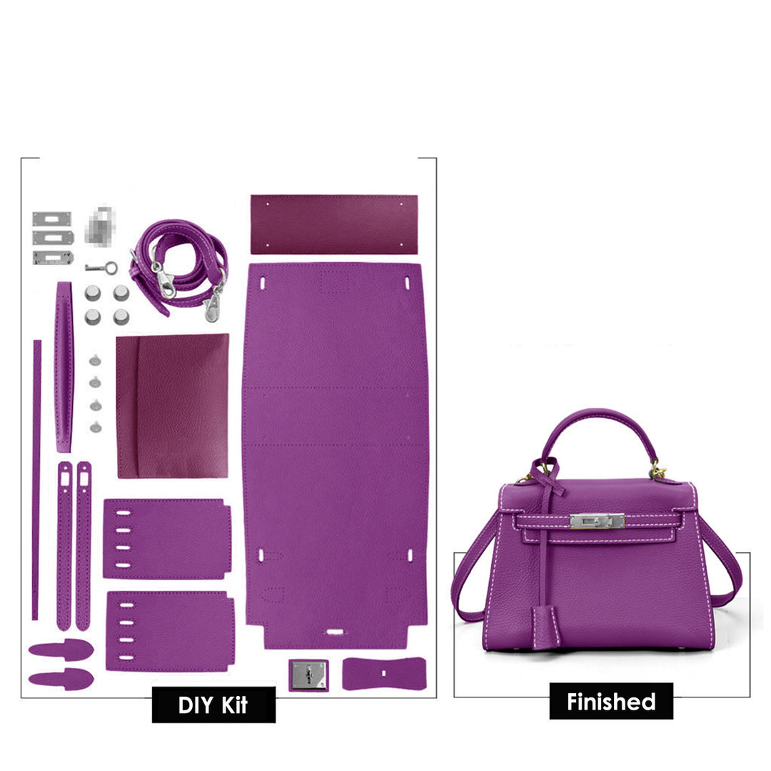 POPSEWING® Top Grain Leather Large Kelli Bag DIY Kit