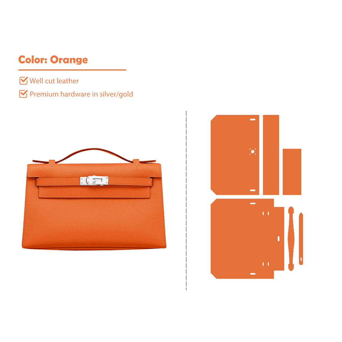 Orange Leather Bags for Summer | DIY Bags for Summer - POPSEWING®