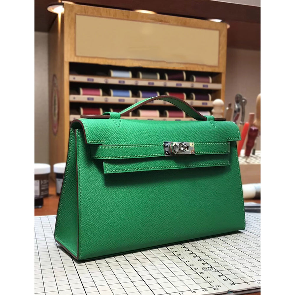 DIY Handmade Green Kelly Pochette Clutch - POPSEWING®