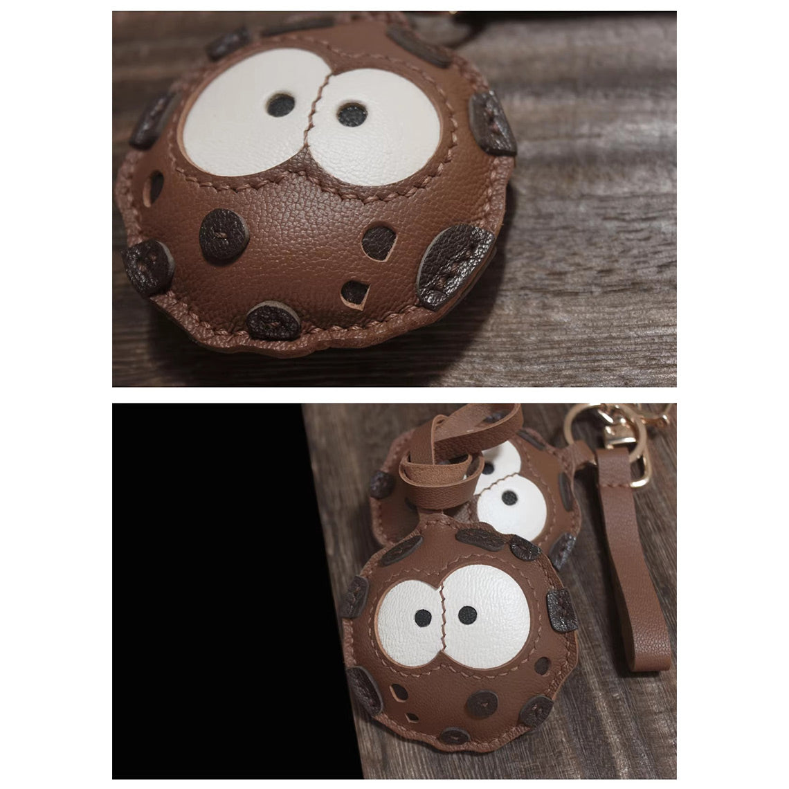 Fun Cookie Design Leather Charm | Sheep Leather Keychain Bag Accessories - POPSEWING®