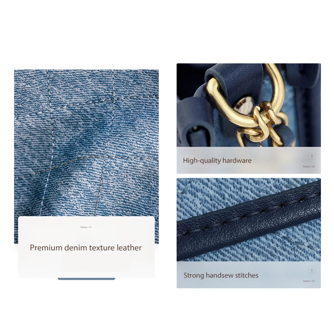 POPSEWING® Leather Denim Style Chain Bag DIY Kit