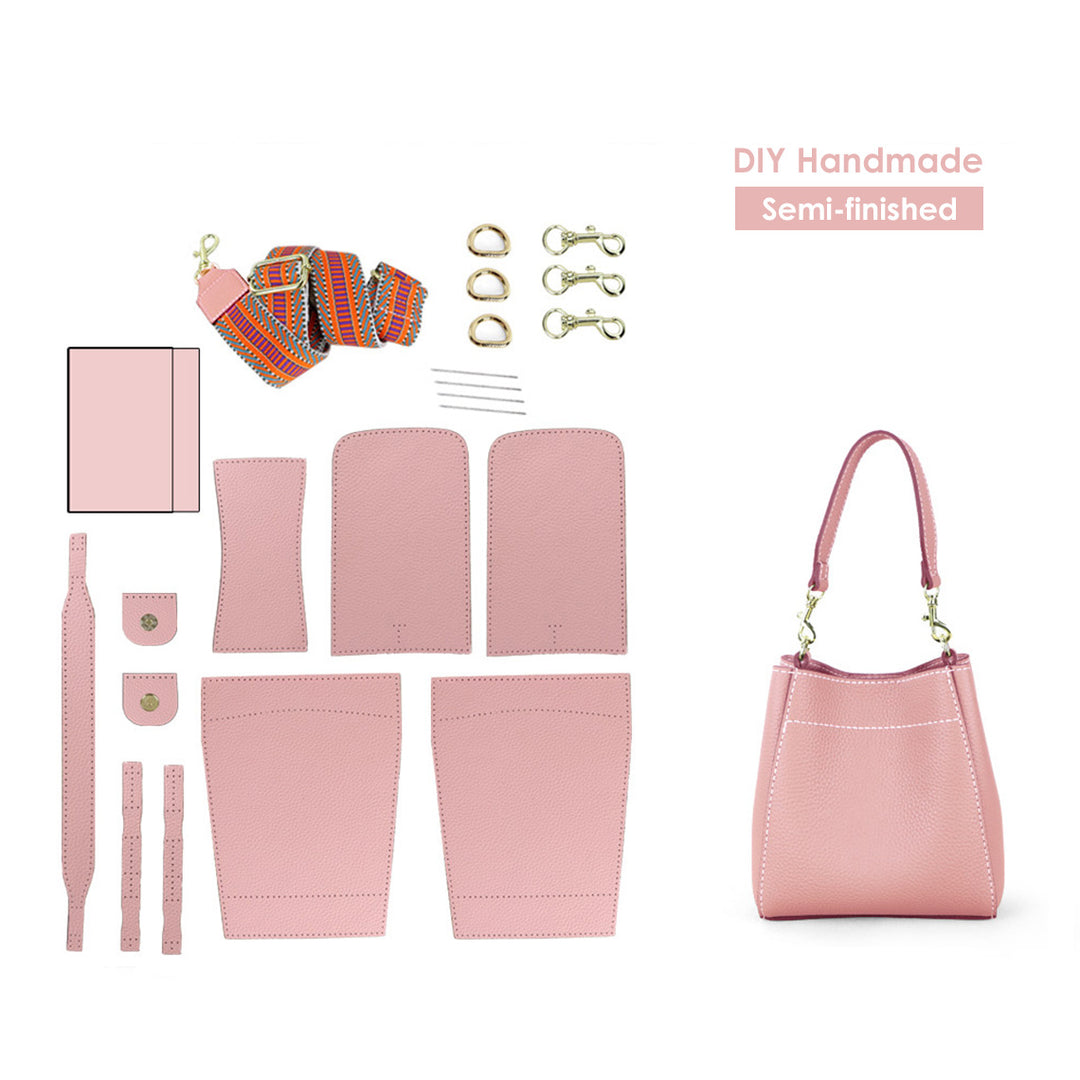 Pink leather handbag | bag diy sewing projects