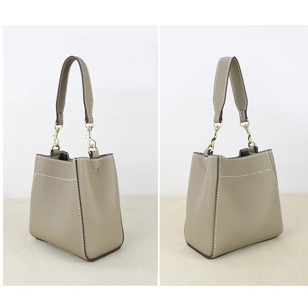 Leather bucket bag | Handmade womens bucket bag