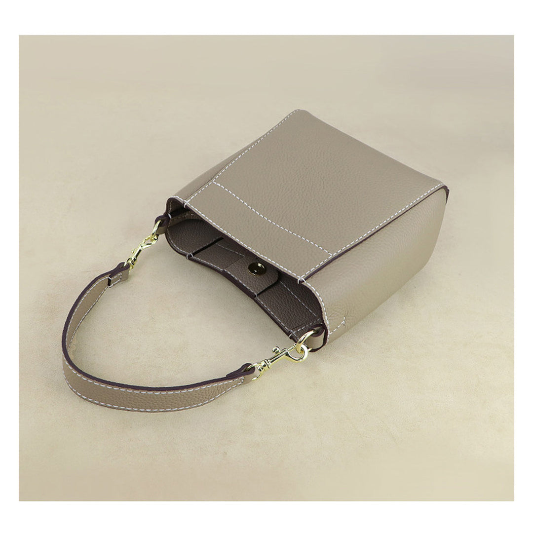 Small  bucket bag handbag with a detachable strap