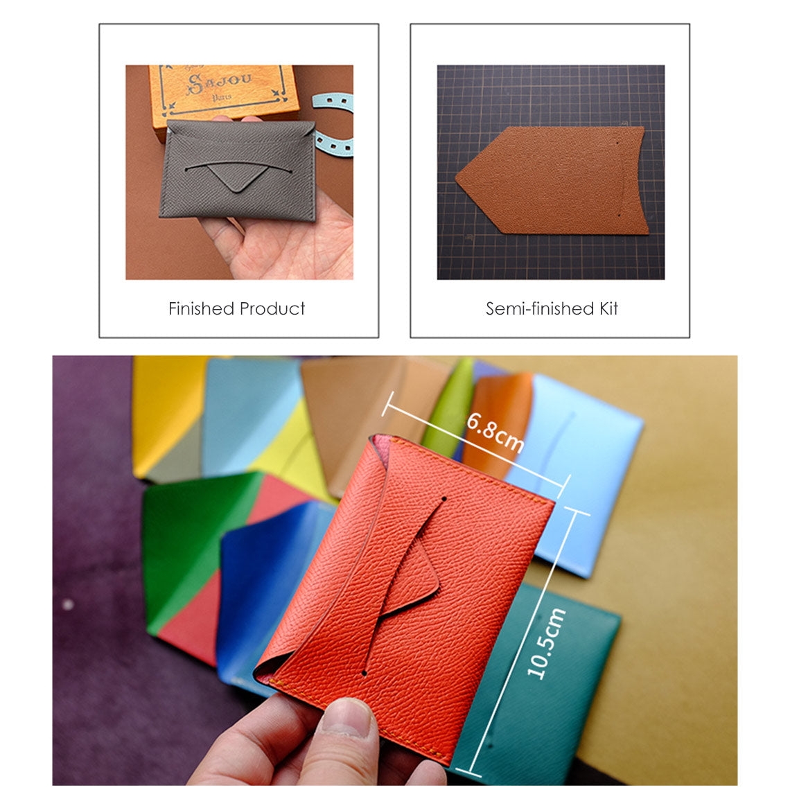 Leather Card Holder Pattern | Designer Card Holder DIY Kit - POPSEWING®