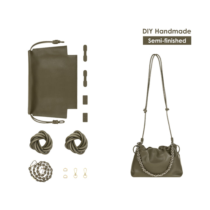 DIY handmade kit patterns for a green handbag clutch - POPSEWING®