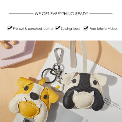 Dog Keychain DIY Leather Kits | Make Your Own Leathercraft Kits - POPSEWING®