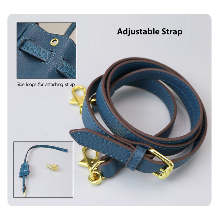 POPSEWING® Top Grain Leather Bi-color Platinum Bag DIY Kit