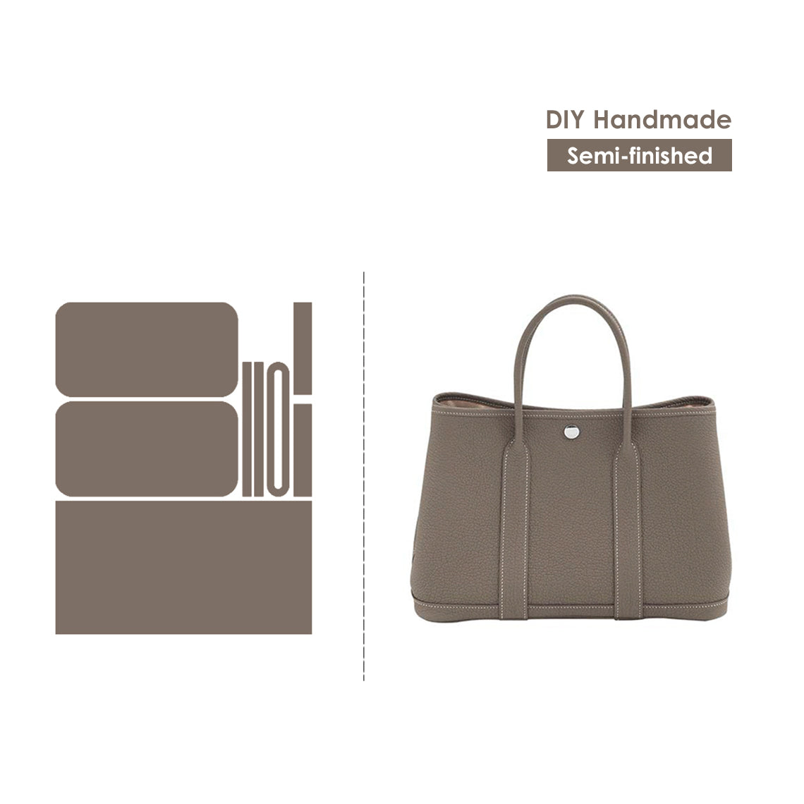 POPSEWING® Full Grain Leather New Garden Party Handbag - Advanced DIY Kits