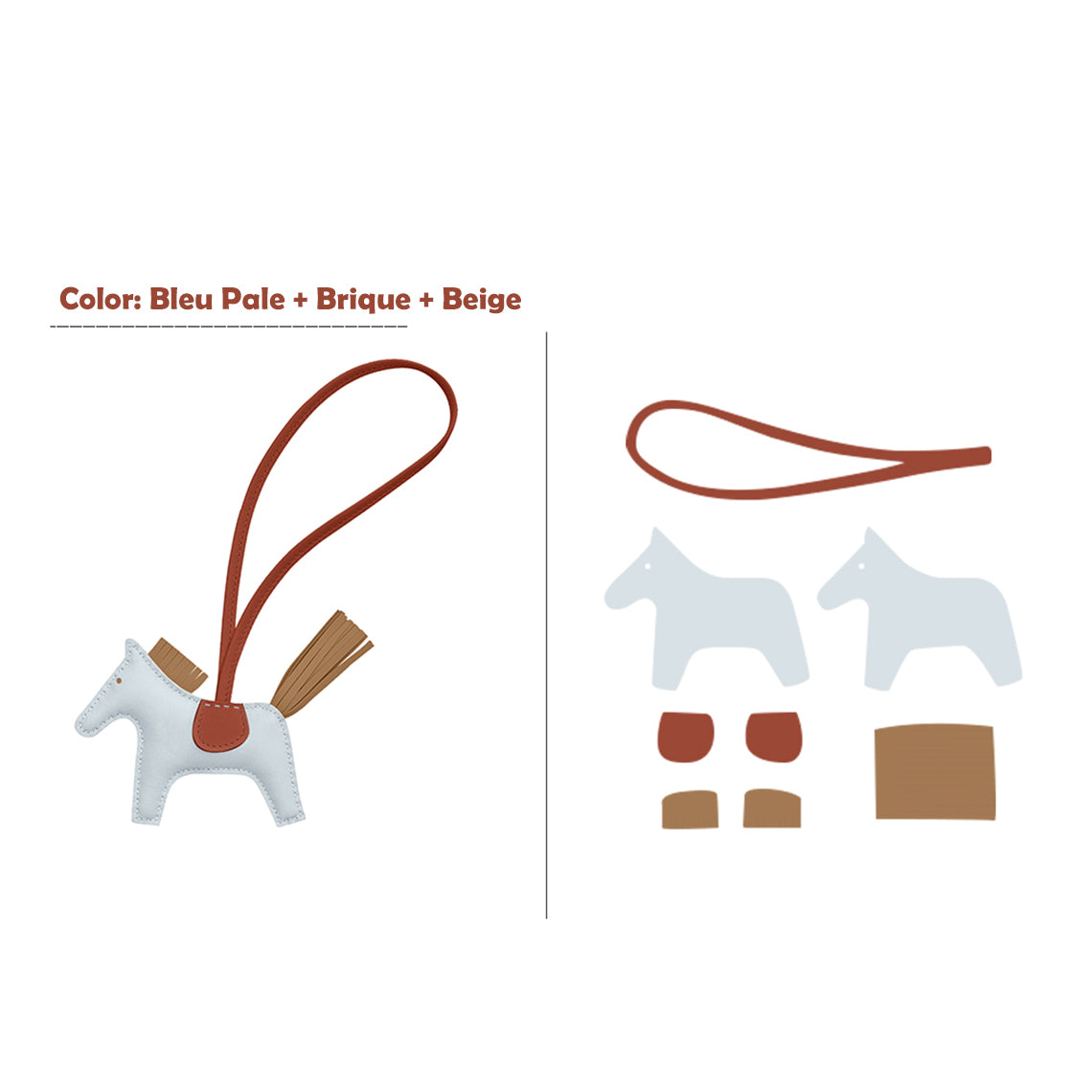 POPSEWING® Sheep Leather Color Horse Purse Charm DIY Kit