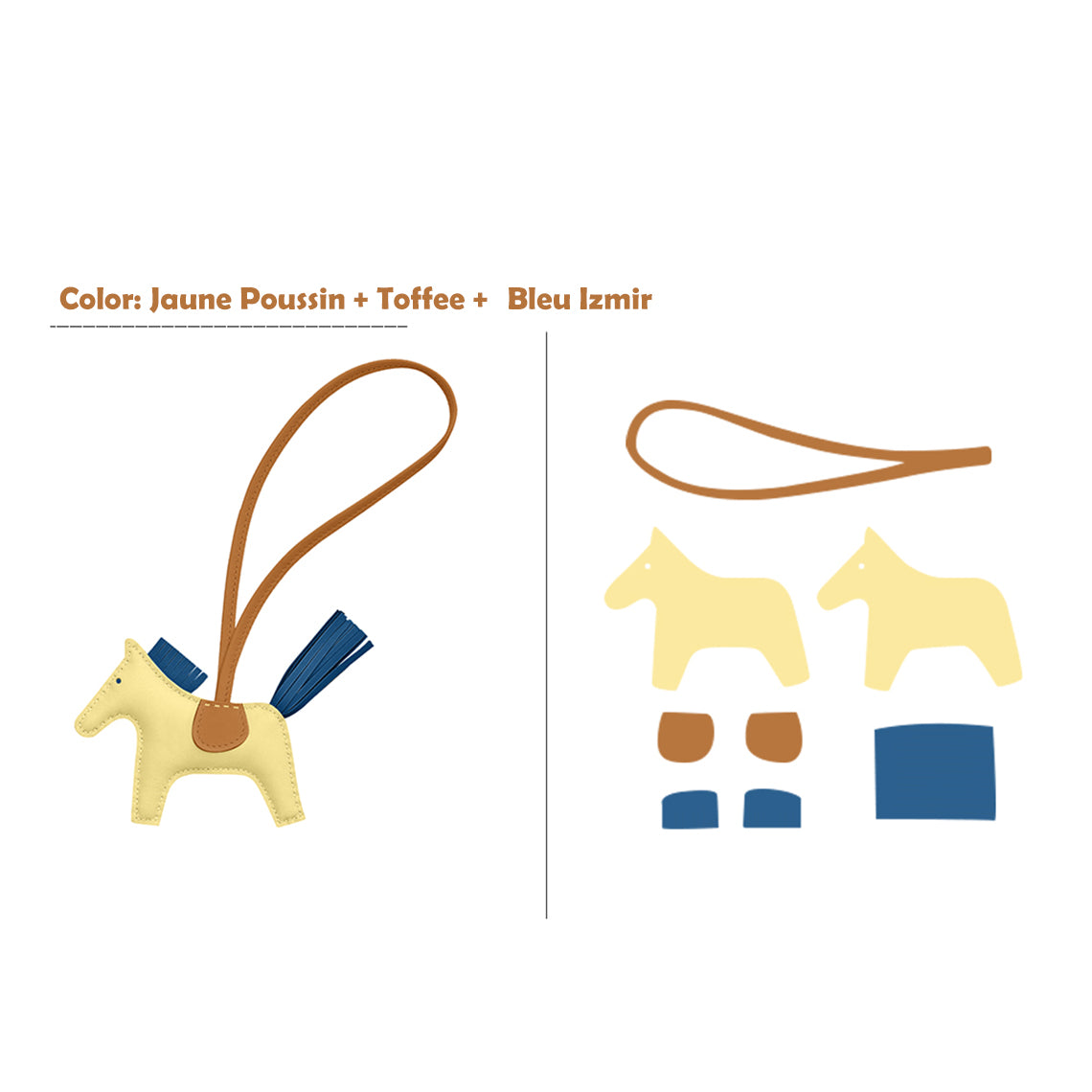 POPSEWING® Sheep Leather Color Horse Purse Charm DIY Kit