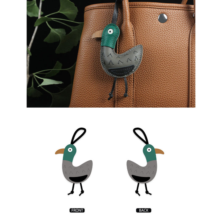 Bird-shaped keychain purse charm | Handmade gift for girls