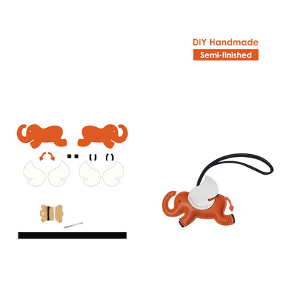 Sheep Leather Elephant Charm DIY Patterns | Handmade Elephant Charm - POPSEWING®