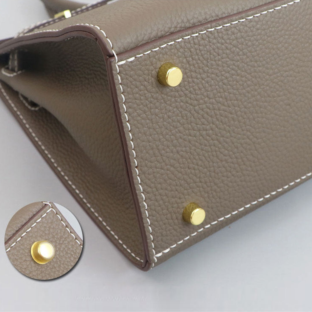 POPSEWING® Top Grain Leather Sellier Platinum Bag DIY Kit