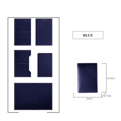Blue Leather Wallet DIY Patterns - POPSEWING®