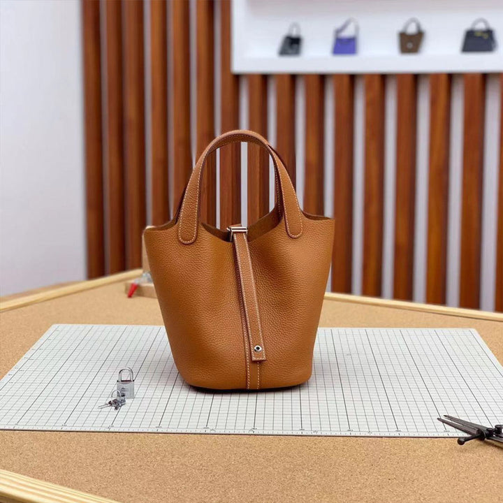 POPSEWING® Full Grain Leather New Lock Tote Bag - Advanced Kits