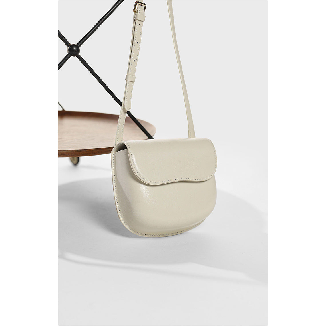 White Leather Saddle Bag | DIY Crossbody Bag for Women - POPSEWING®