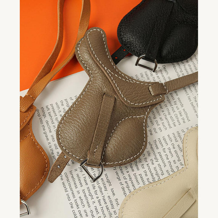 Saddle charm handmade leather purse charm - POPSEWING
