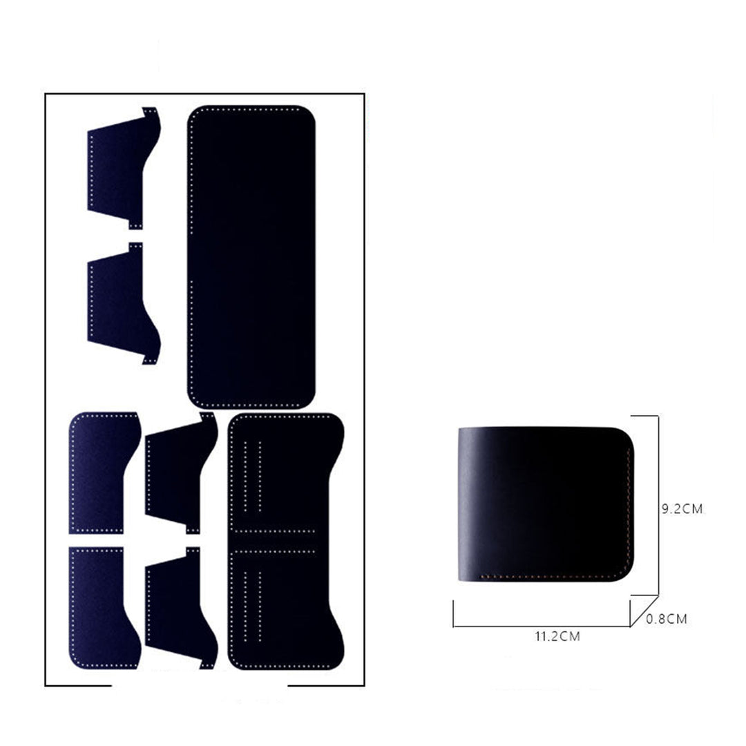 POPSEWING® Crazy Horse Leather Men Compact Wallet DIY Kits