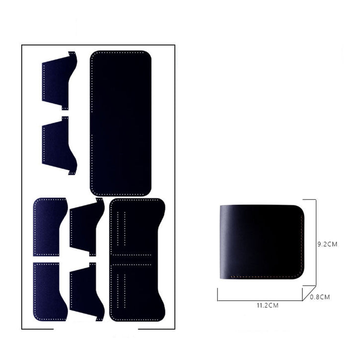 POPSEWING® Crazy Horse Leather Men Compact Wallet DIY Kits