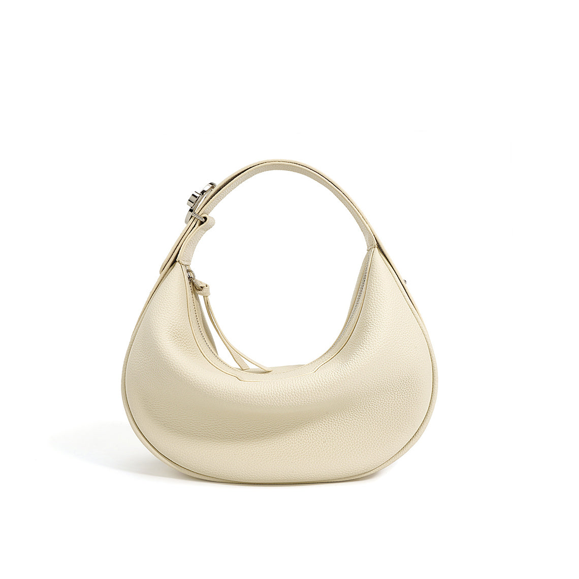 Top Grain Leather Moon Hobo Handbag