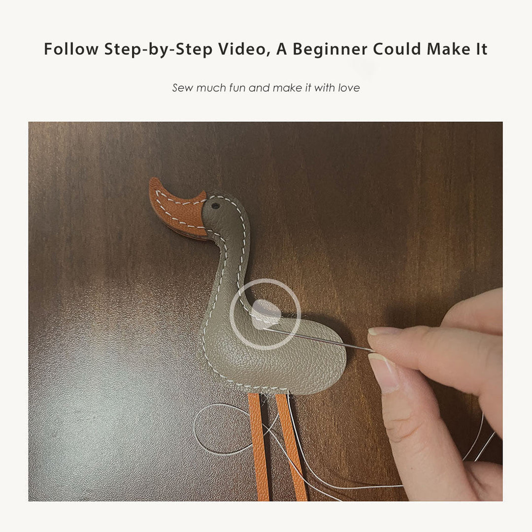 POPSEWING® Sheep Leather Lady Flamingo Charm DIY Kit