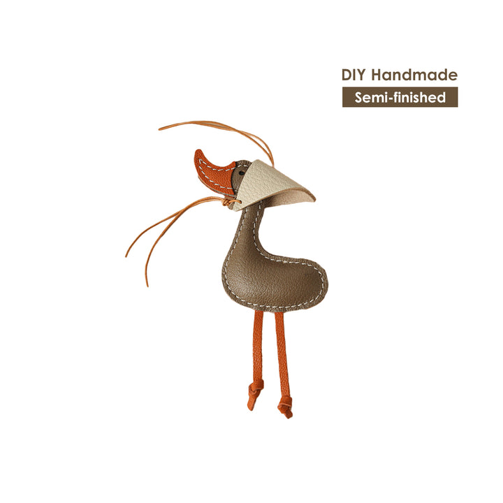 Leather bag charm | Cute flamingo design leather charm - POPSEWING®