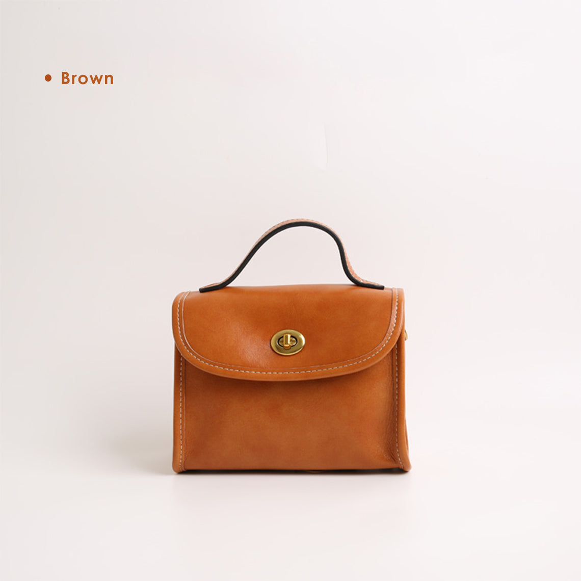 Vegetable Tanned Leather Women Square Handbag