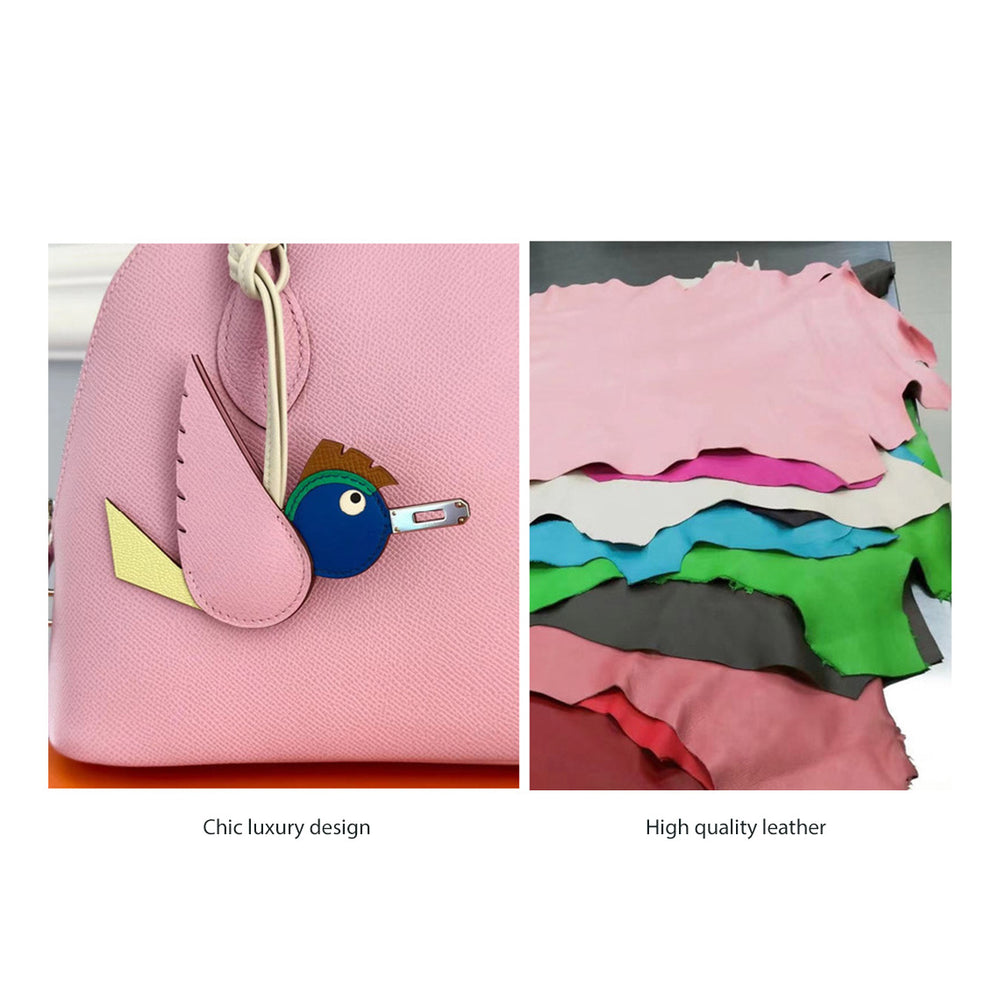 Pink Birdy Kelly Charm Leather Making Kit | Cute Design Bag Accessories - POPSEWING®