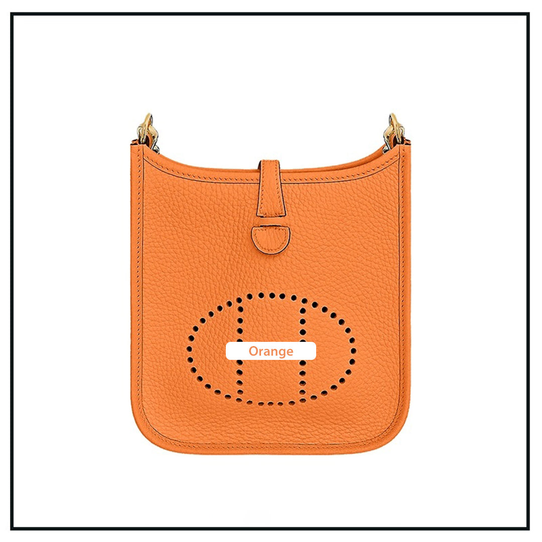 Orange Evelyne Bag | DIY Hermes Bag Leather Kit - Mini Size | POPSEWING®