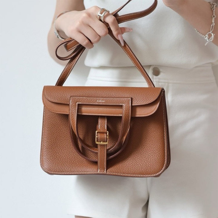 Handmade Leather Classic Horseshoe Bag for Women