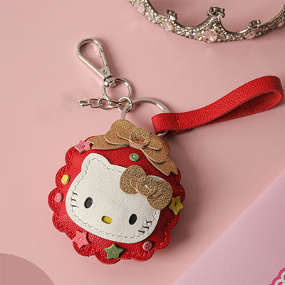 POPSEWING® Sheep Leather Christmas Vibe Kitty Keychain DIY Kit