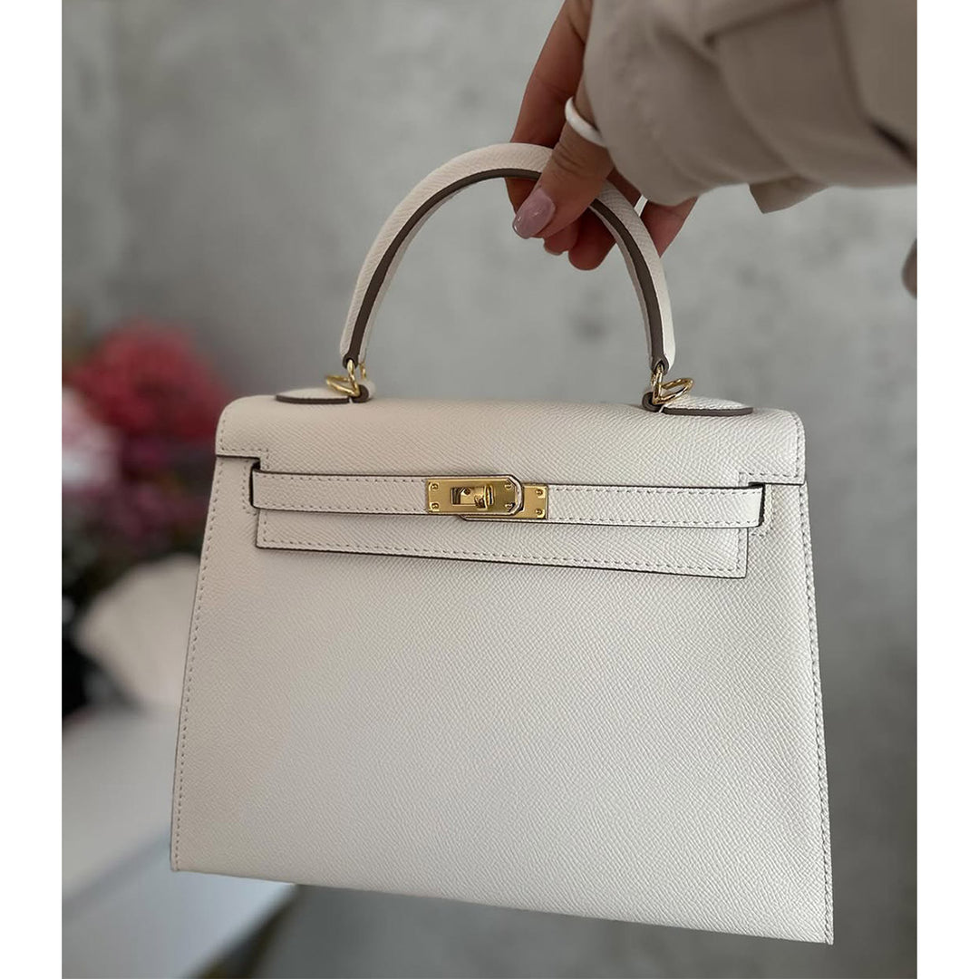 Top Grain Leather Epsom Inspired Kelli Handbag