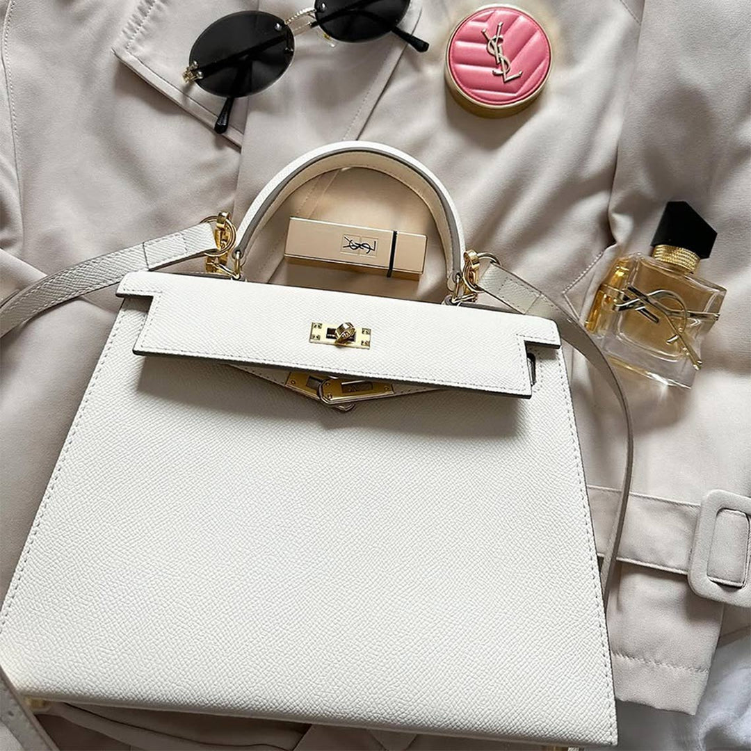 Top Grain Leather Epsom Inspired Kelli Handbag